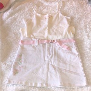 Tommy Hilfiger Girls Jean Skirt and Tank Set